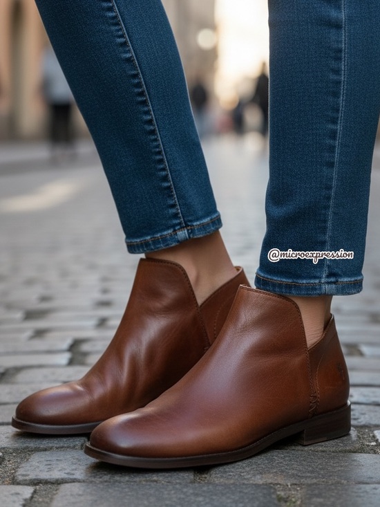 Frye Shoes - $329 Frye Elyssa Cognac Brown Leather Everyday Comfy Round Toe Shootie/AnkleBoot